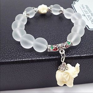 Good luck Elephant & Crystal Bracelet